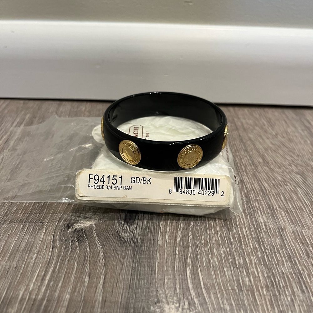 Coach Phoebe 3/4 Snap Black New Bangle